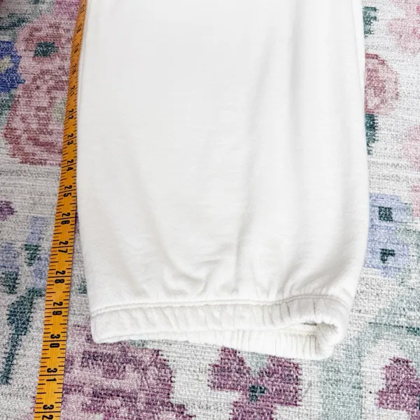 Free People Balloon Knit Joggers Size Large Ivory Lounge Athleisure Baggy - Image 7