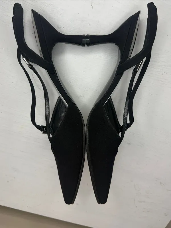 Vintage Stuart Weitzman Slingback Kitten Heels Shoes Sz 7.5 - Image 7