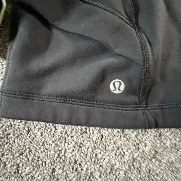 Lululemon Scuba Hoodie Jacket Size‎ 8 Black Green Colorblock Full Zip Pockets - Image 5