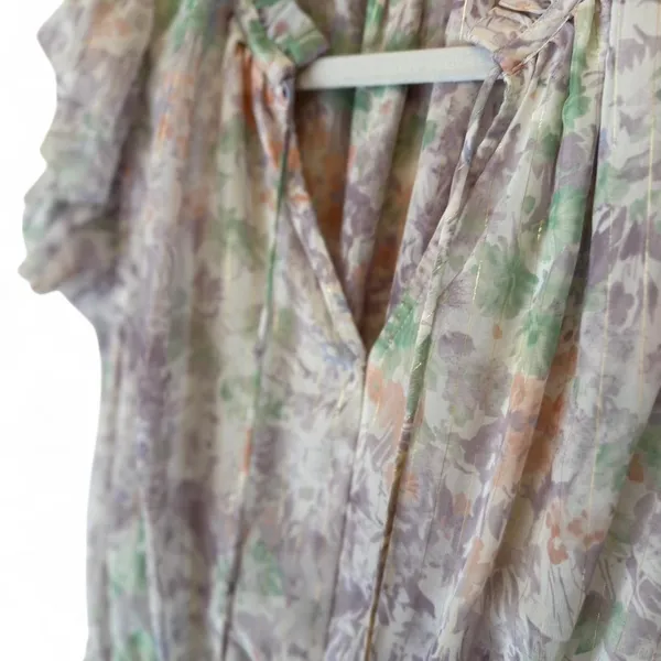 Whimsy floral pastel-colored pleated dress size small - Image 7