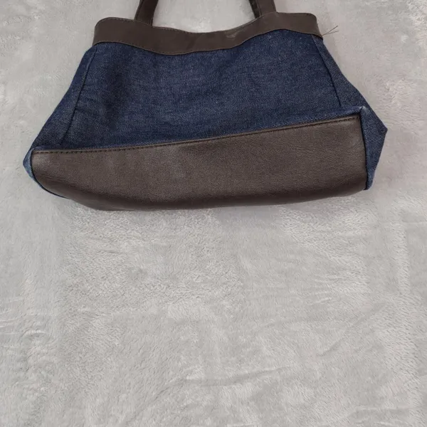 Gold Coast Blue Denim Faux Leather Shoulder Bag‎ - Image 12