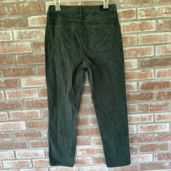 American Eagle Mom Straight Corduroy Pants Size 4 Teal Green 90s Retro Indie - Image 5