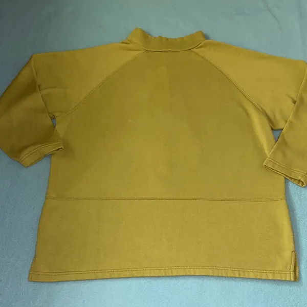 UNBRANDED mock neck chartreuse long sleeve half button sweatshirt NEW size XL - Image 2