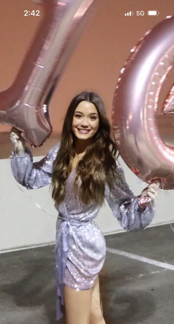 Boutique silver sequin wrap dress - Image 2