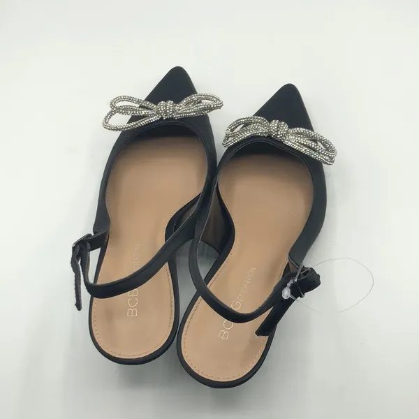 BCBGENERATION Women's Kitten Heel Pointed Toe Slingback Bow Heels Sz 7 - Image 6