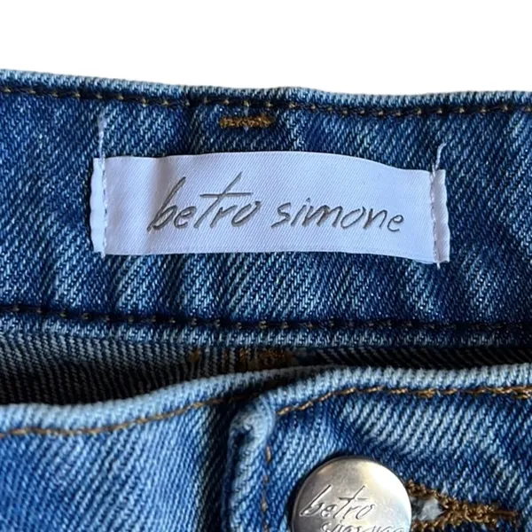 BETRO SIMONE‎ high waist rigid acid wash denim MOM JEANS Size 27 New - Image 7