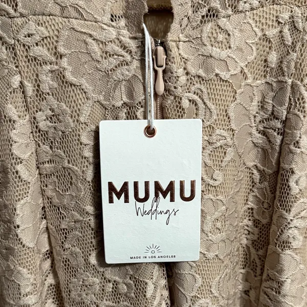 Show Me Your Mumu Natalie Low Back Romantic Lace Bell Sleeve Boho Dress Wedding - Image 6