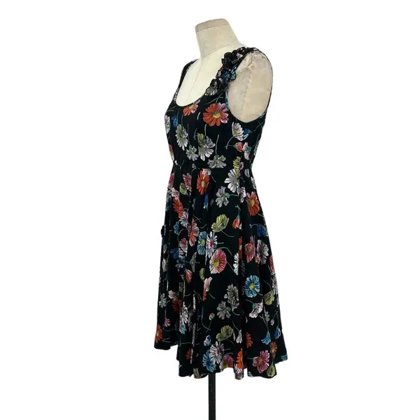 Anthropologie Moulinette Soeurs Astere Everywhere‎ Dress Floral Black Size 2 - Image 8