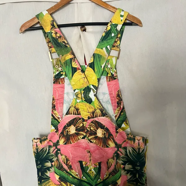 Finders Keepers Tropical Overall Denim Dress - Image 6