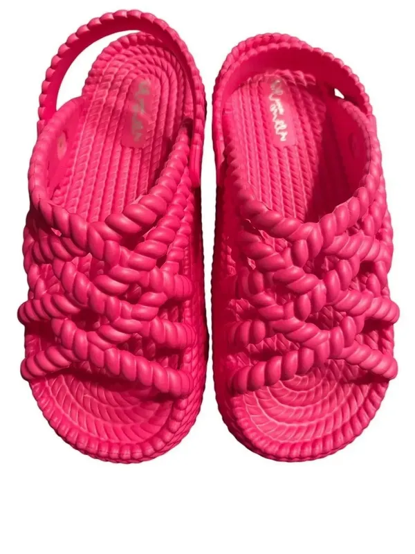 Olivia Miller Pink Platform Sandals(Size 8) Pink - Image 5