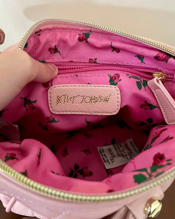 Betsey Johnson Pink Bow Crossbody Bag - Image 7