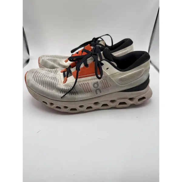On Running Cloudmonster Undyed-White Flame Orange Sneakers Womens 11 61.99023 - Image 3