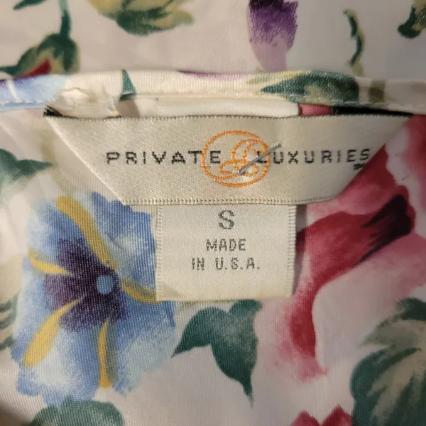 Vintage Private Luxuries Floral Slip‎ Dress Satin Romantic Lingerie Summer Sz S - Image 3