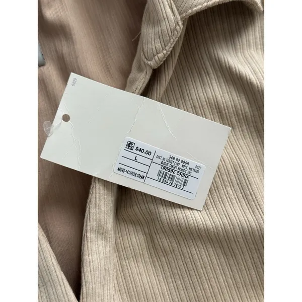 A New Day NWT Cap Sleeve Midi Bodycon Dress Size‎ Large Irish Cream Beige - Image 3