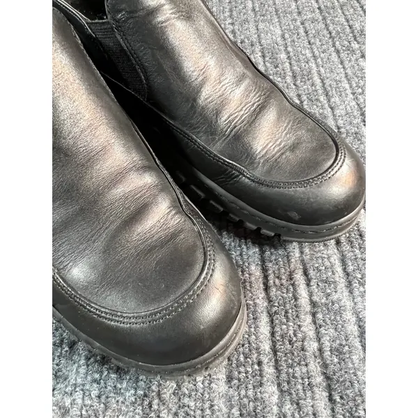 COACH Carla Loafers Women 8 Black Italian Leather Lug Sole Slip On Chunky Shoes - Image 3