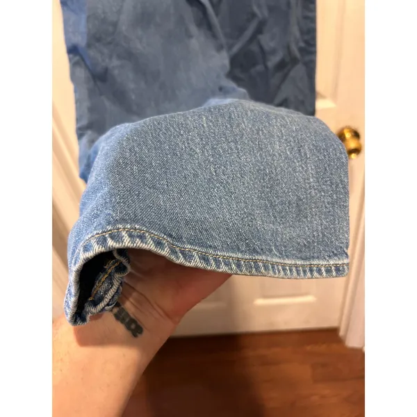 Old Navy Sky-Hi Wide Leg‎ Jeans Braided Side Seam Medium Wash Denim Womens 12 - Image 7