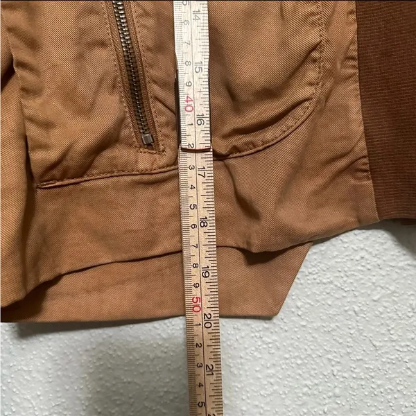 Young Fabulous and Broke The Fara Jacket Brown Cropped Bomber - Small - Image 7