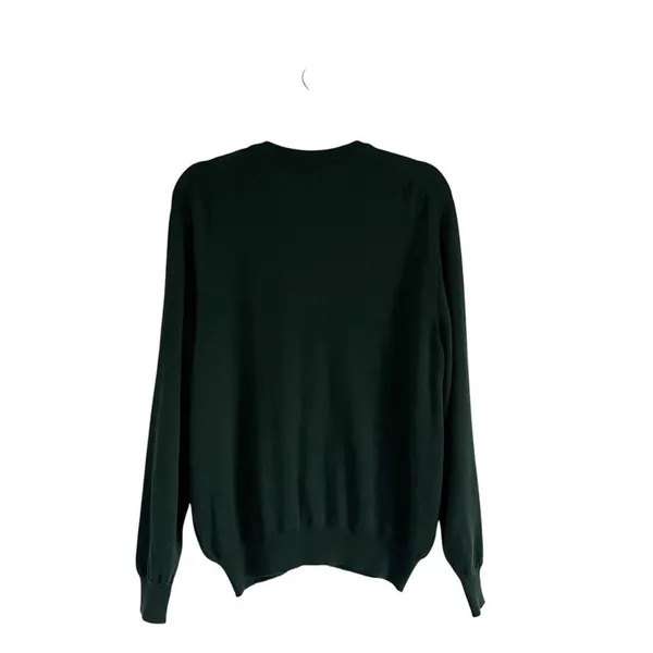 Quills Woollen Market Ireland Merino Wool Cardigan Forest Green Sz Medium - Image 4
