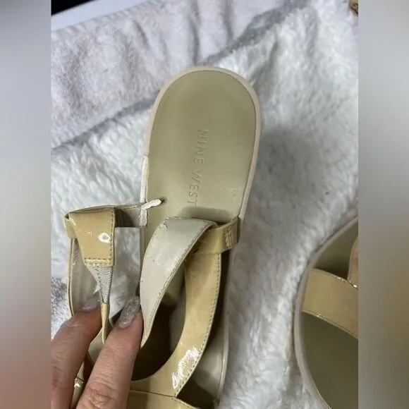 Nine‎ West Wedge tan color size 9 - Image 3