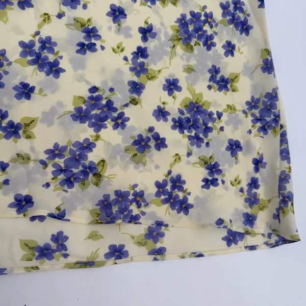 Juno Skirt Womens S Yellow Purple Floral Midi Pull On Lightweight Y2K Style READ - Image 2