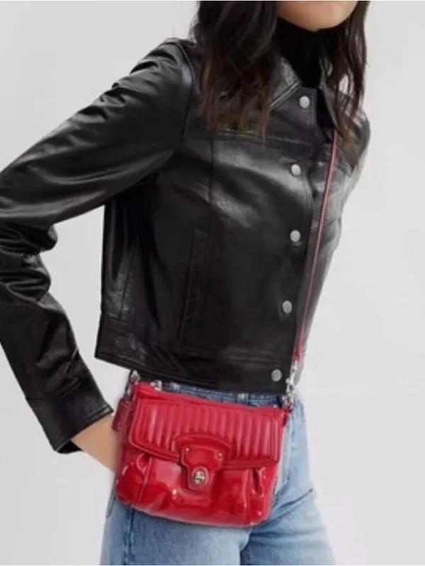 Coach Poppy Gloss Red Mini Purse - Image 3
