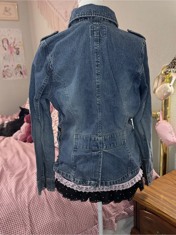 Y2K Old Navy Denim Utility Jacket - Blue - Image 11