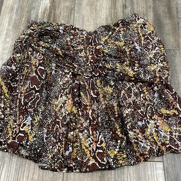 Free People Brown Snake Print Saturday Sun Mini Skirt size 6 - Image 8