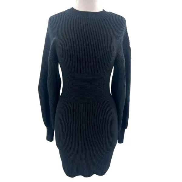 STAUD Marylebone sweater dress black‎ sz - Image 2