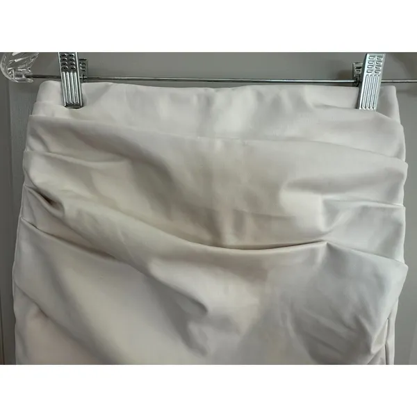 Kenzie + Francesca's White Faux Leather Mini Skirt Women's Sz S - Image 2
