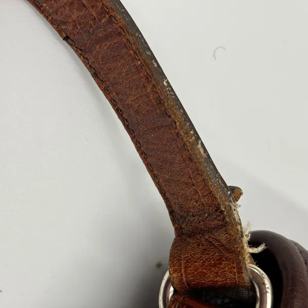 Brighton‎ Crossbody Bag Womens Green Brown Leather Croc Embossed Flap Boho - Image 9