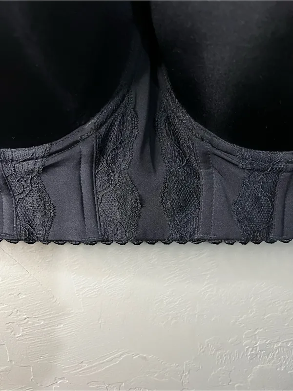 Parfait Elissa Full Busted Black Strapless Lace Detail Bustier Longline Bra - Image 4