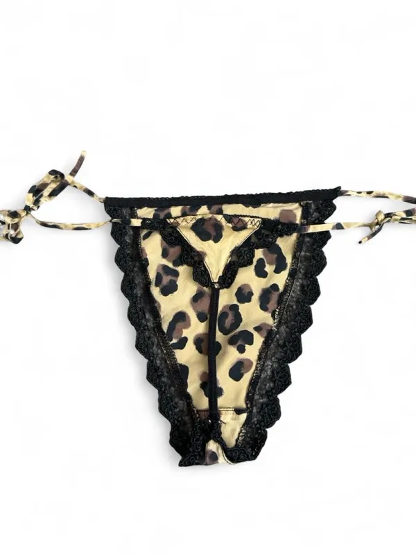 Vintage Silk Leopard Lingerie Set - Image 5