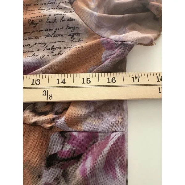 Riley & James Babydoll Dress Size XL Brown Floral Forest Fairy Ruffle Whimsigoth - Image 7
