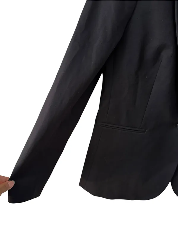 J.Crew Parke Bi-Stretch Cotton Blend Black Blazer Jacket Size 12 - Image 8