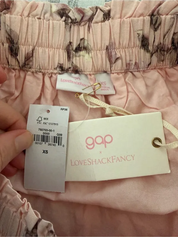 Gap × LoveShackFancy Floral Flippy Skirt Size XS Feminine Eyelet Bohemian - Image 4