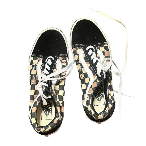 Vans Old Skool Checkerboard Skate Shoes Black Unisex Size 5.5 - Image 2