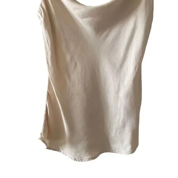 Zara Draped Satin Cami Apricot Champaigne Women’s Lightweight Top SZ M #1721 - Image 3