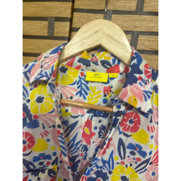 Roller Rabbit White Floral Button‎ Down Shirt Size XS - Image 5