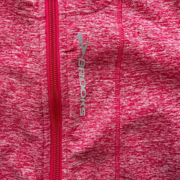 Brooks Equilibrium Women’s Pink Hooded Full Zip Running Jacket Small - Image 3