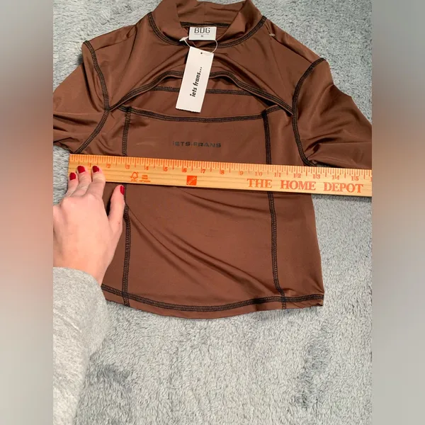 NWT BDG urban outfitters iets frans Brown Long Sleeve Top - Image 7