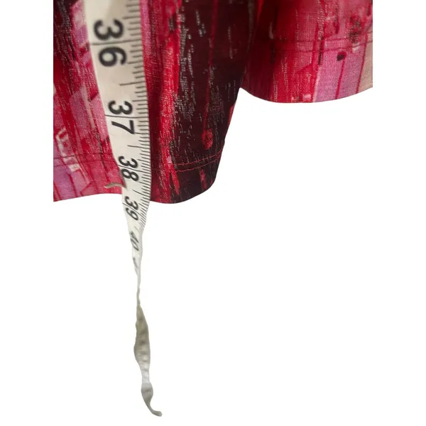 Anni Kuan Y2k Designer Women's Size Small Red Pink Abstract‎ Mini Dress - Image 10