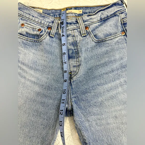 Levi's Premium Wedgie jeans button fly high waist size 26 - Image 11