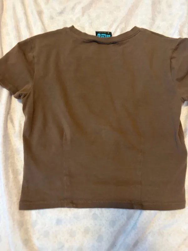Y2K Alab Zumiez brown heart gem crop top - Image 10