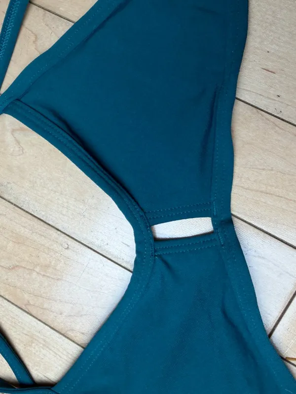 Jolyn Jade Green Vent Style Bikini Swimsuit Top Size Small - Image 3