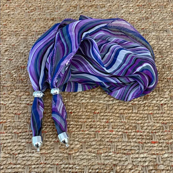 Vibrant Purple Swirl Women's Scarf - Image 5
