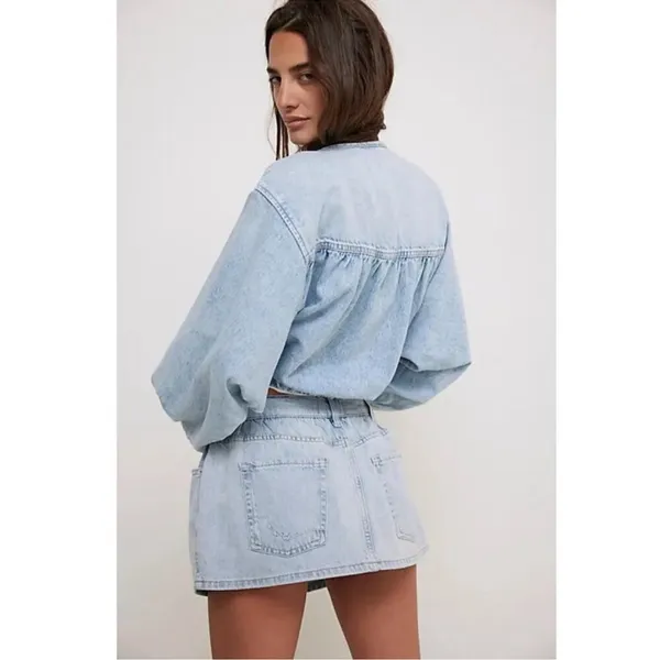 We The Free x Free People Demi Denim Skort‎ NWT 25 - Image 3