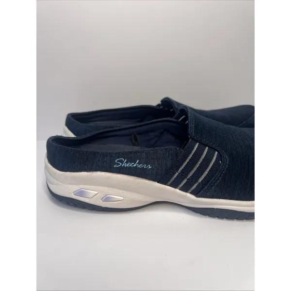 Skechers Women's 8.5 Navy Relaxed Fit Air-Cooled Memory Foam Slip On Shoes - Image 10