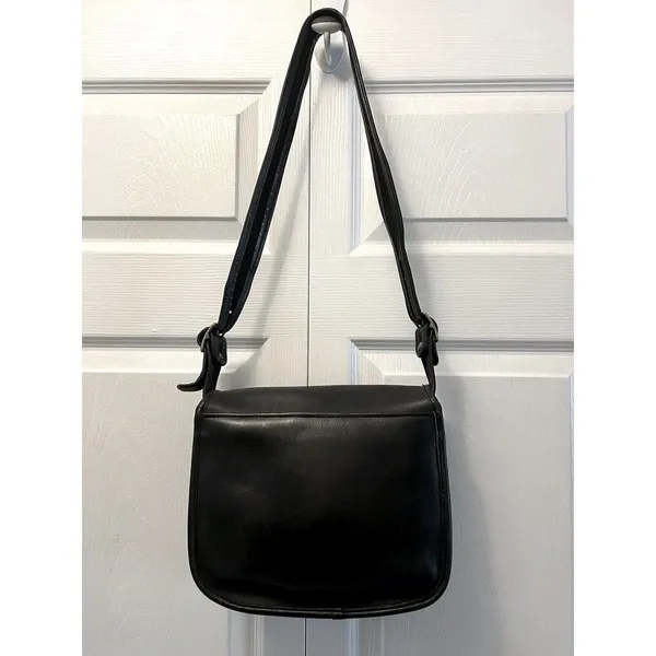 Coach Vintage Black Saddle Bag‎ legacy Y2K Classic - Image 5