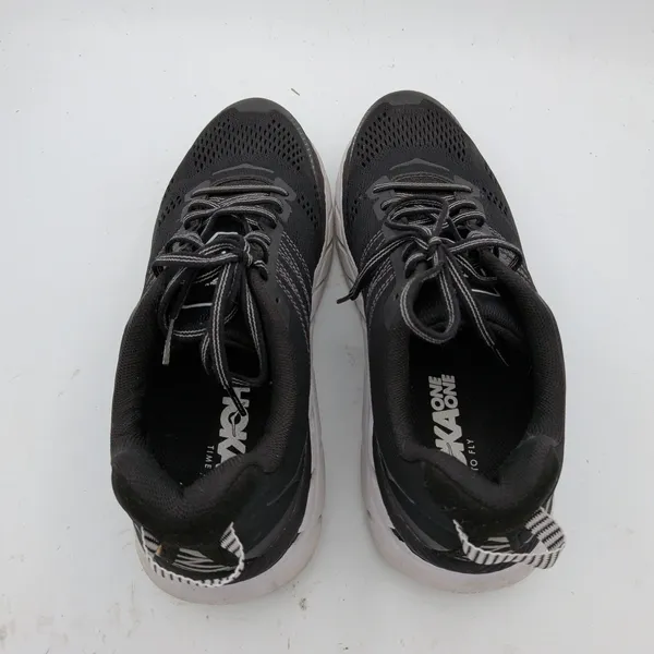 Hoka One One Clifton 6 Black White Running Shoes Womens 10 1102873-BWHT - Image 9