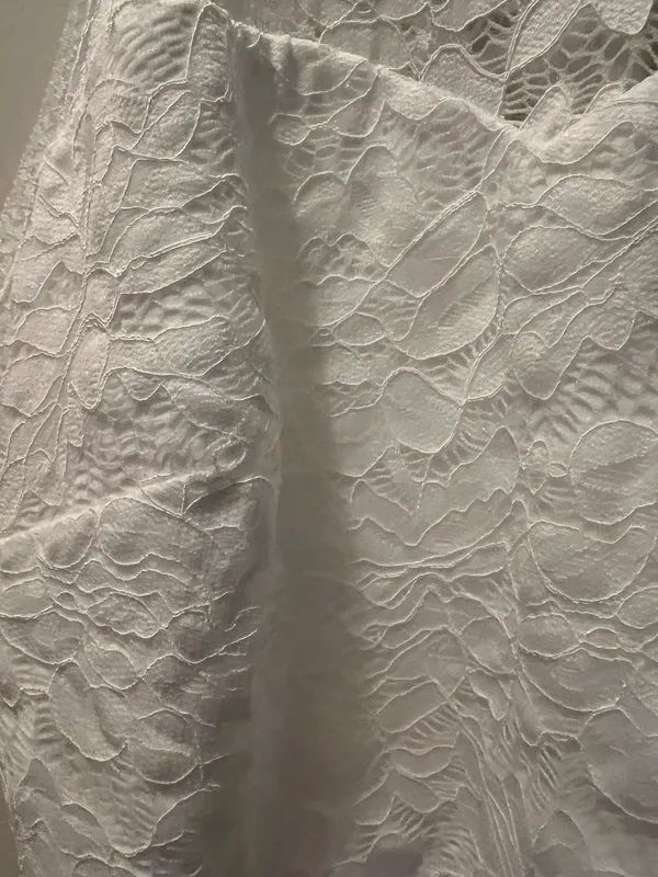 Women’s Gorgeous Allegra K White Satin Lace Med/ Length Dress Size M NWT - Image 3